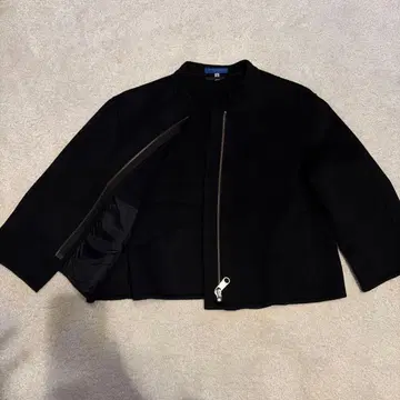 STRENESSE BLUE 캐시미어 숏 기장 코트 블랙 36