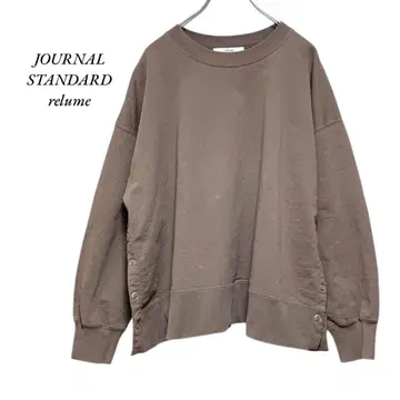 저널 스탠다드 리룸 링 도트 와이드 맨투맨 베이지