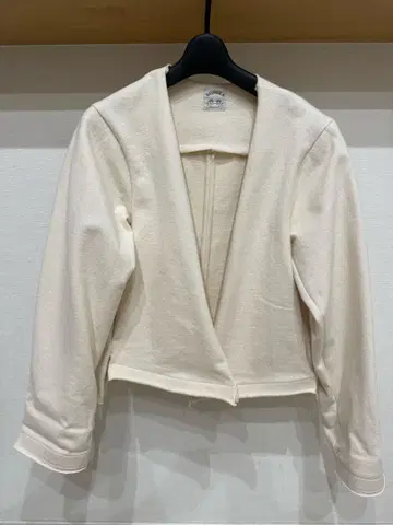 SUNSEA. 컷 오프 크러스티 블루종.