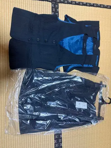 [새상품 스커트] 사무복 네이비 스트라이프 베스트 스커트 셋업 11호