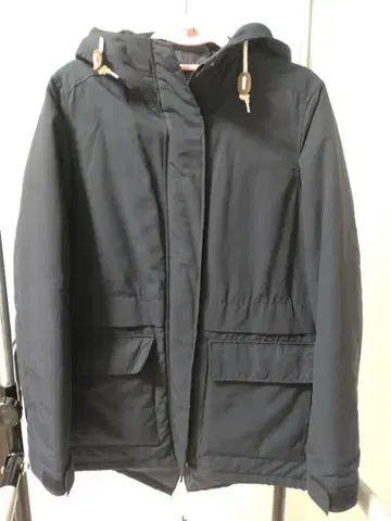 워크맨 네이비 후드 부착 모즈 코트