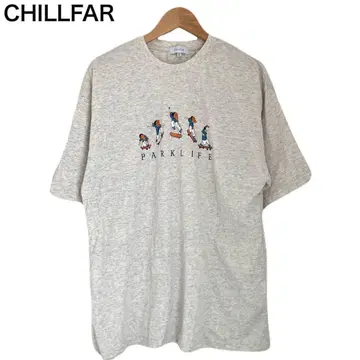 칠퍼 여성용 스케이트보드 프린트 반팔 그레이 T셔츠 스트릿