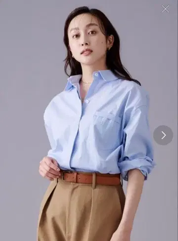 ur's 카라 부착 롱 셔츠