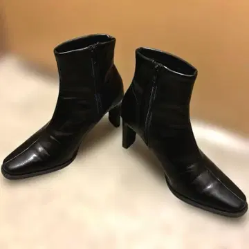 [ 7.5cm 힐 ] 스퀘어토 부츠 [ 중고 수회 착용 ]