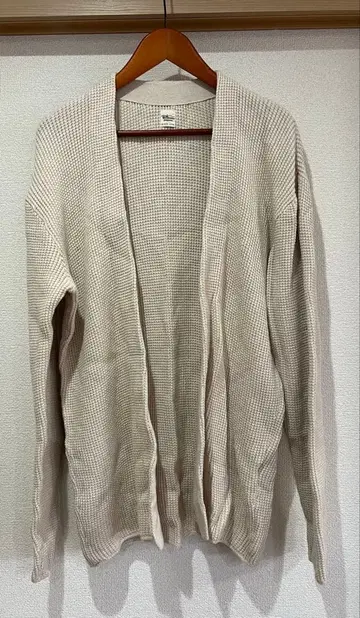 론 헤르만 베이지 와플 니트 가디건 L 사이즈