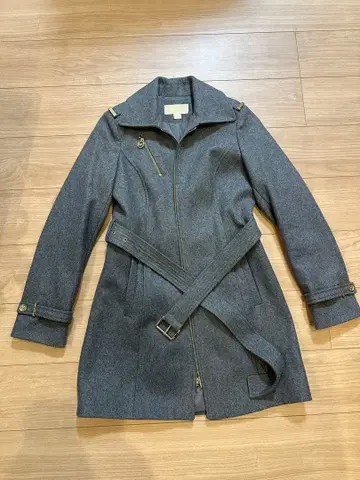 마이클코어스 그레이 지퍼 체스터 코트