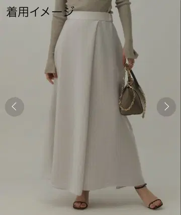 택 포함 새상품 [Chaos/카오스] 모린 플레어 스커트 라이트 베이지