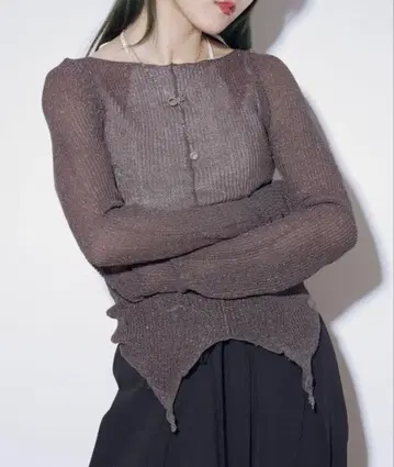 라메 시스루 상의