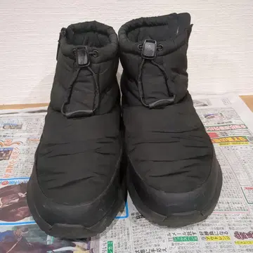 DESCENTE 블랙 다운 부츠 지퍼 포함