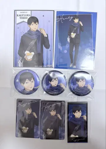 하이큐 코스모 월드 카게야마 캔뱃지 카드 스티커