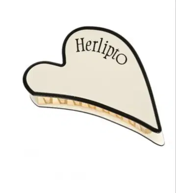 Herlipto Bicolor Heart Hair Clip 에크루