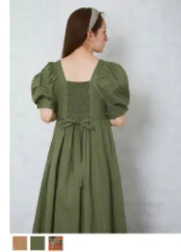 퍼프 슬리브 롱 원피스 s