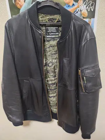 BackChannel MA-1 (천연 가죽) jacket 가죽 자켓