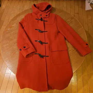 NEWYORKER 빨간색 더플 코트 후드 부착