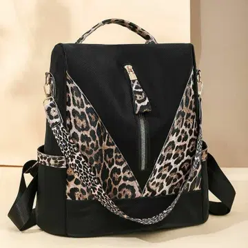 새상품 레오파드 무늬 대용량 백팩 여성용 백팩