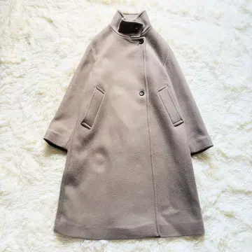 그린 레이블 릴랙싱 멜톤 스탠드 카라 코트 38