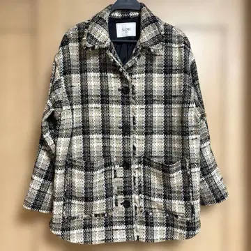 슬로프 이에나 COMATEX 체크 트위드 블루종 slobe iena