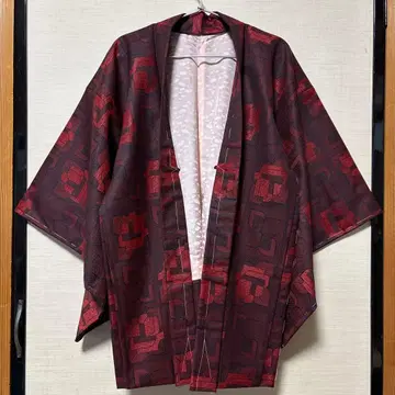 기모노 겉옷 빨강 검정
