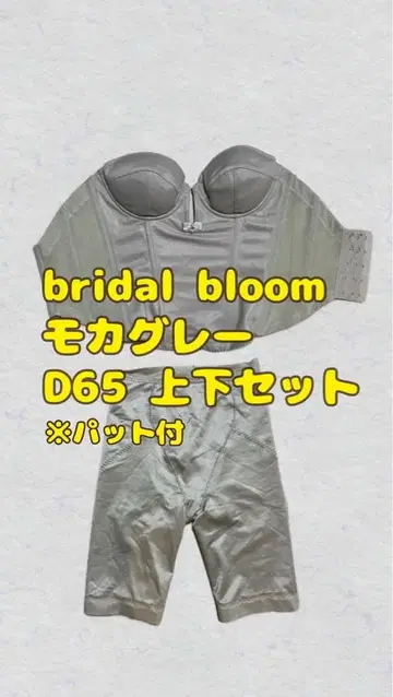 [ 상하의 세트 ] bridal bloom 모카 그레이 뷔스티에&롱 거들