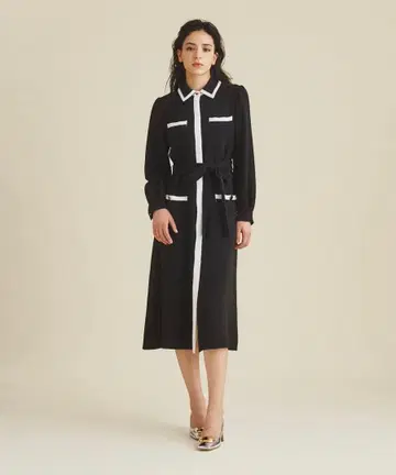 그레이스 콘티넨탈 바이컬러 셔츠 드레스