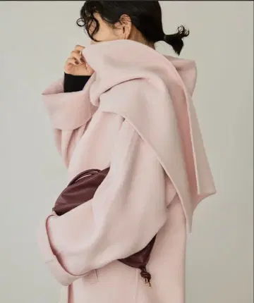 SLOBE IENA 스톨 포함 SUPER140 더블 페이스 노카라 코트