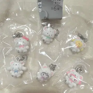 산리오 메지루시 액세서리 ~푹신푹신 스노우~ 컴플리트 6종