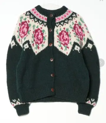 CHILD WOMAN 울 100% 꽃무늬 가디건 FREE 사이즈