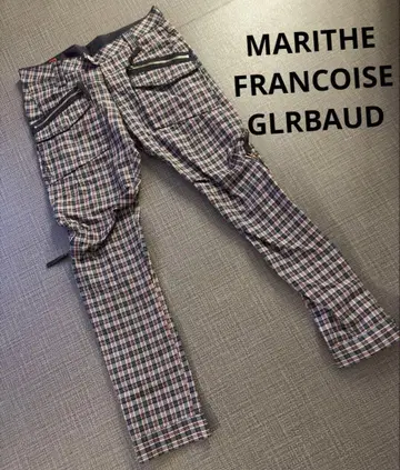 MARITHE FRANCOISE GLRBAUD 체크 무늬 본지티 팬츠