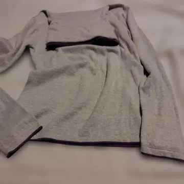 팔라스 팰리스 코튼 그레이 보라색 긴팔 니트탑