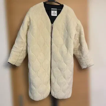 niko and - 보아 퀼팅 코트 아이보리