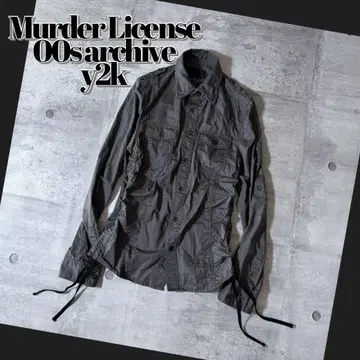 2000's MURDER LICENSE shirt shirring y2k