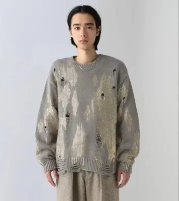 하쿠 프린트 추상 니트 (HARE)