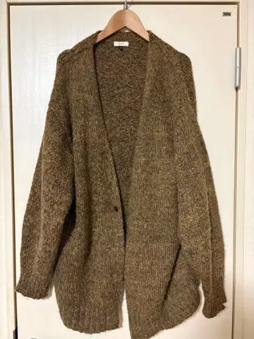 브라운 니트 가디건