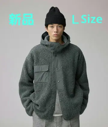 GU ENGINEERED GARMENTS 보아 플리스 스냅 후드티