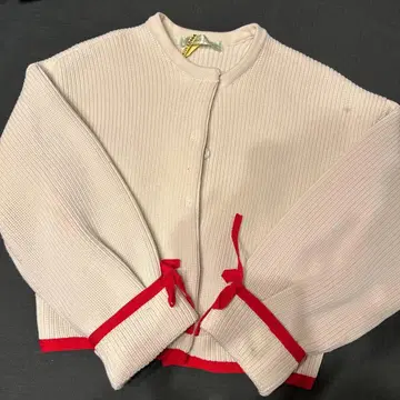 아모사애로우게이지 파이핑 가디건