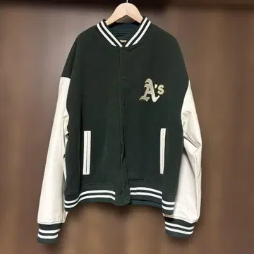 애슬레틱스 리버서블 바시티 자켓