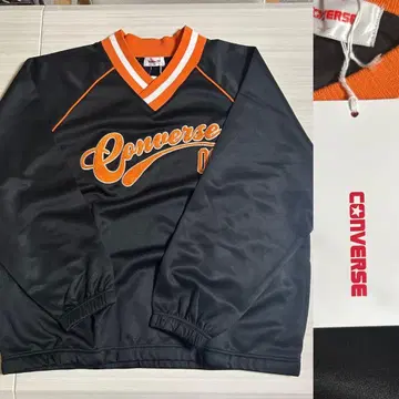 컨버스 사가 와펜 저지 LL 블랙 풀오버 트레이닝복