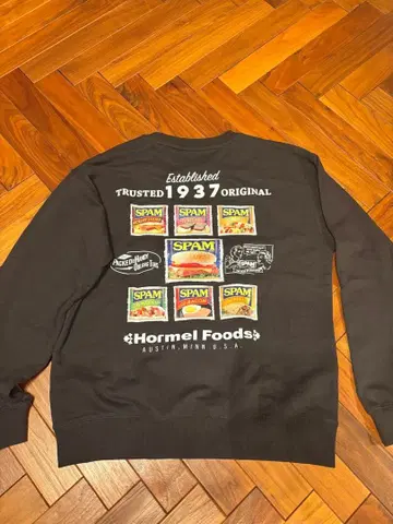 새상품 SPAM 스파무 트레이닝복 L 사이즈 남성용 미국 오키나와 블랙