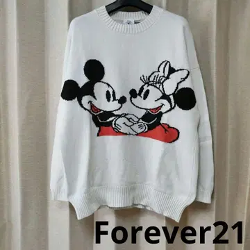 새상품급 Forever21 미키 미니 오버 사이즈 니트 M