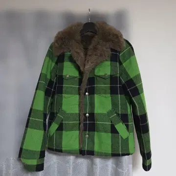 Pledge 버팔로 체크 블루종 퍼 00s