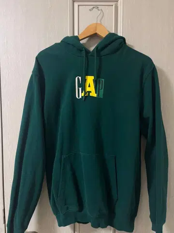 GAP 멀티 로고 후드티 그린 L 사이즈 속기모 크리스마스 컬러