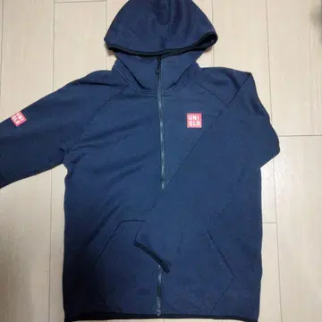 UNIQLO 니시키리 케이 모델 네이비 풀 집업 후드티 XL 사이즈