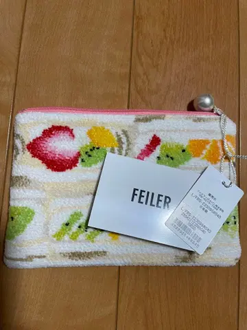 택 포함 새상품 FEILER 페이러 후르츠 샌드 패턴 파우치