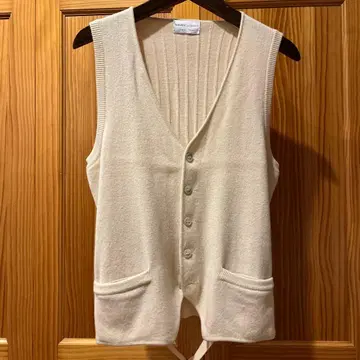 Settefili Cashmere 아이보리 캐시미어 니트 베스트 이탈리아