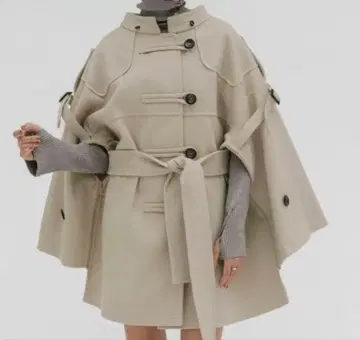 willfully 아이보리 판초 케이프 코트