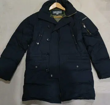 다운 자켓 블랙 더블 브레스트