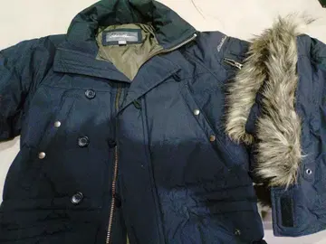 다운 자켓 블랙 더블 브레스트