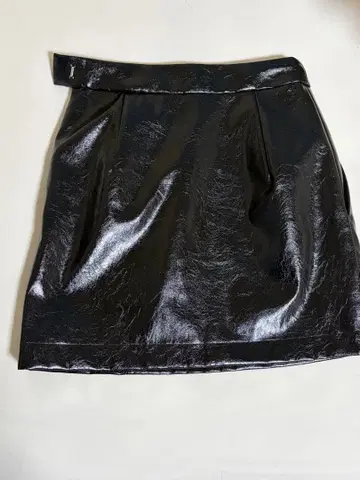 MOUSSY 블랙 가죽 타이트 스커트