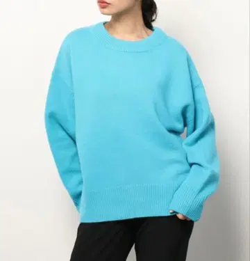 green label relaxing 니트 FREE 터콰이즈 블루