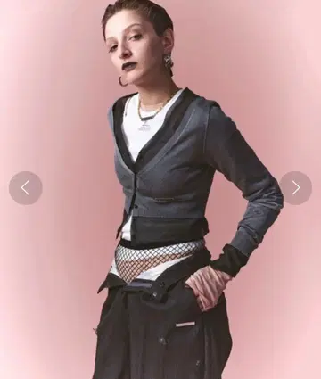 PRANK PROJECT 시어 레이어드 숏 가디건